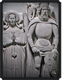Gotycki Nagrobek Księżnej Anny i Bolka III kaplica Św.Anny kościół Franciszkanów w Opolu