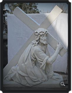 Rzeźba Nagrobna Chrystusa cmentarz Baranów Sandomierski